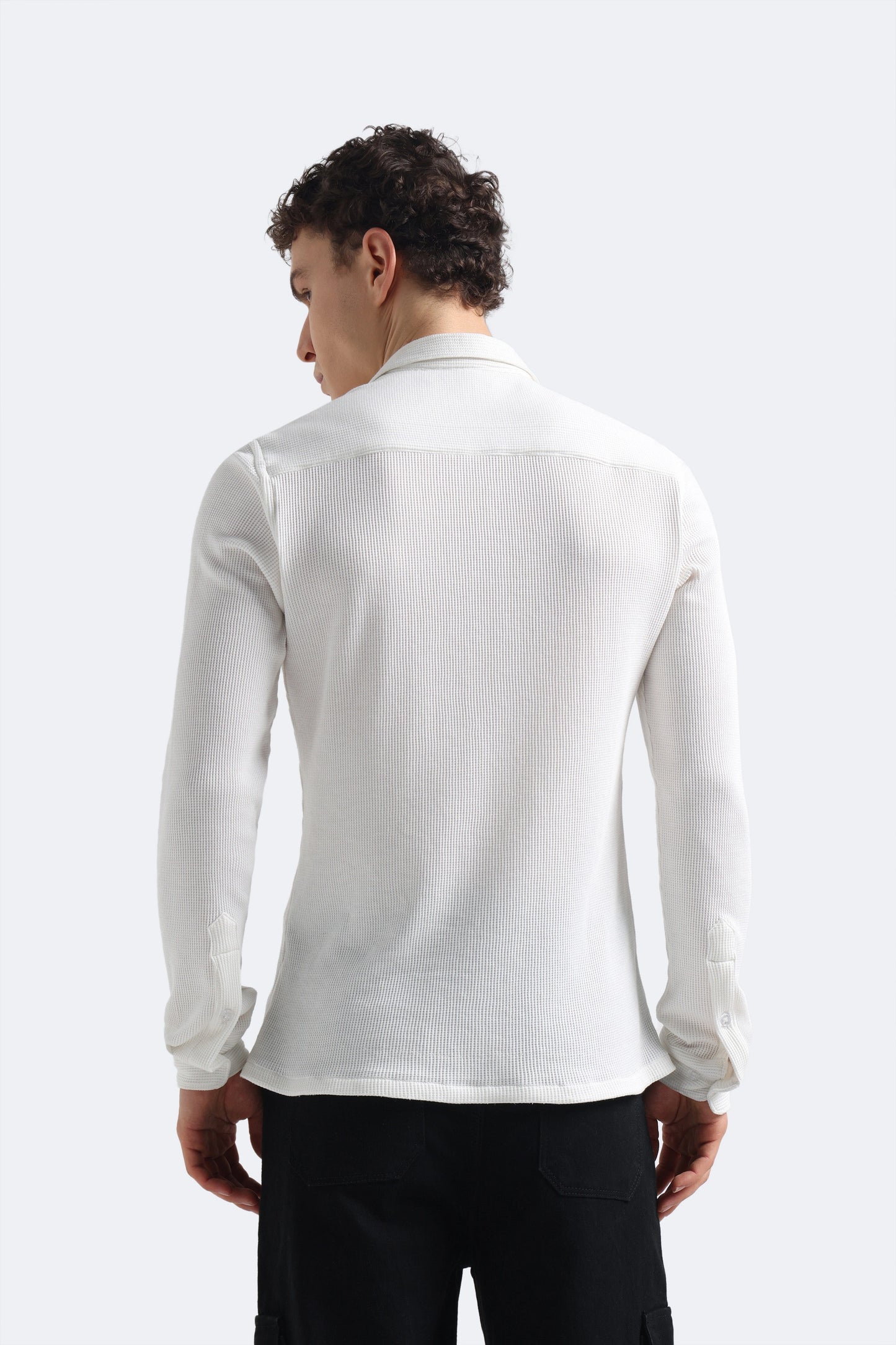 Pearl White Textured Shirt