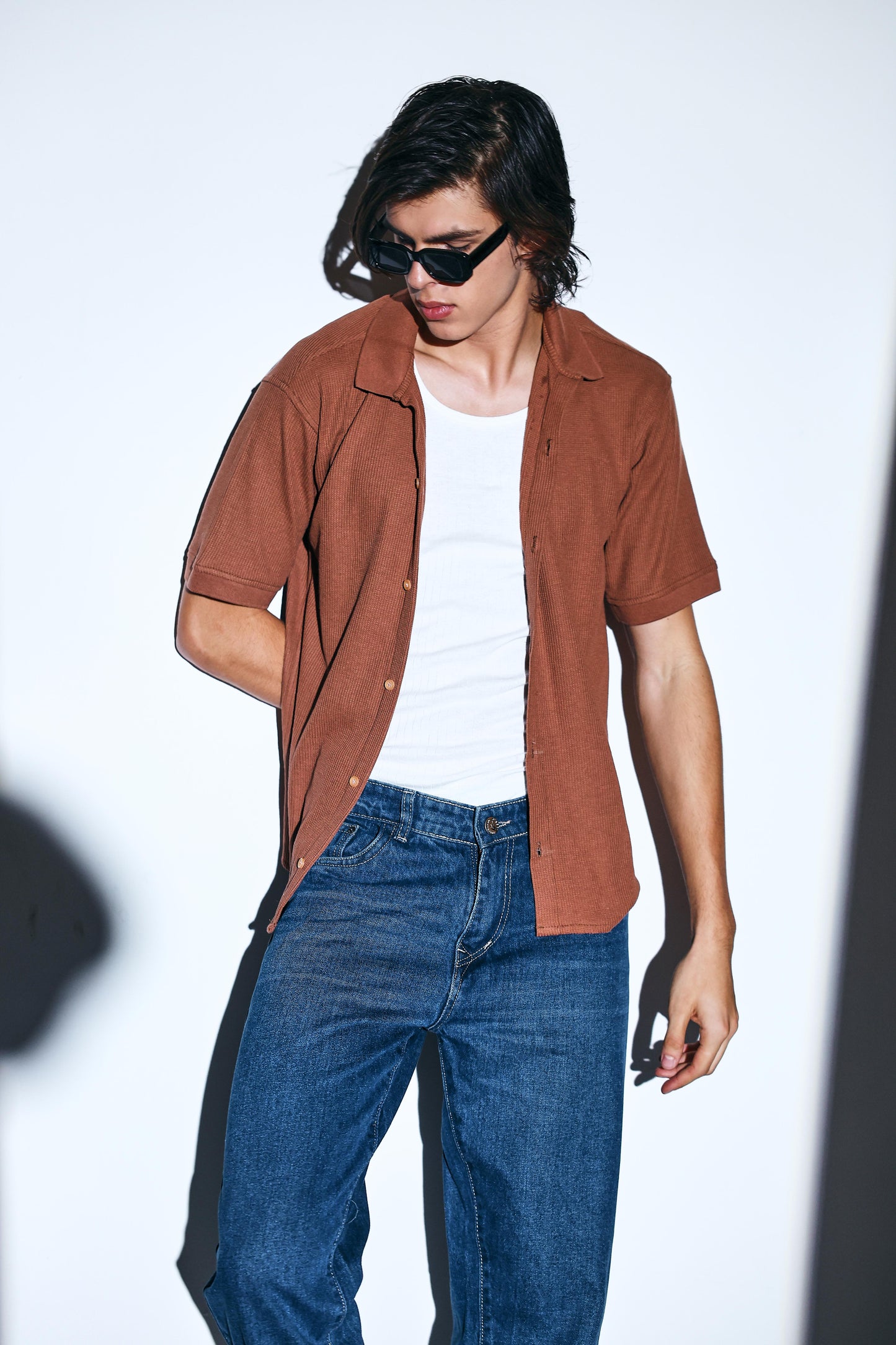 Waffle Armor Textured Shirt for men online