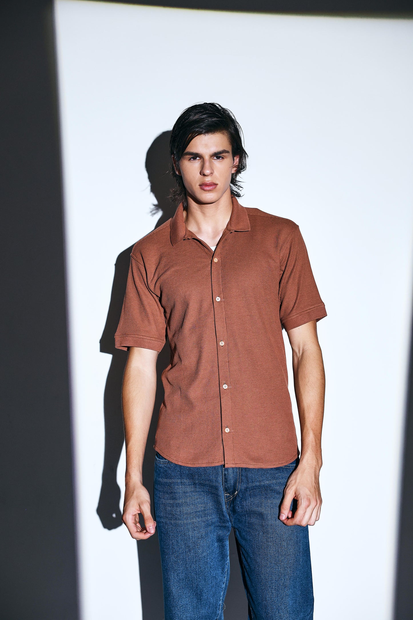 Waffle Armor Textured Shirt for men online