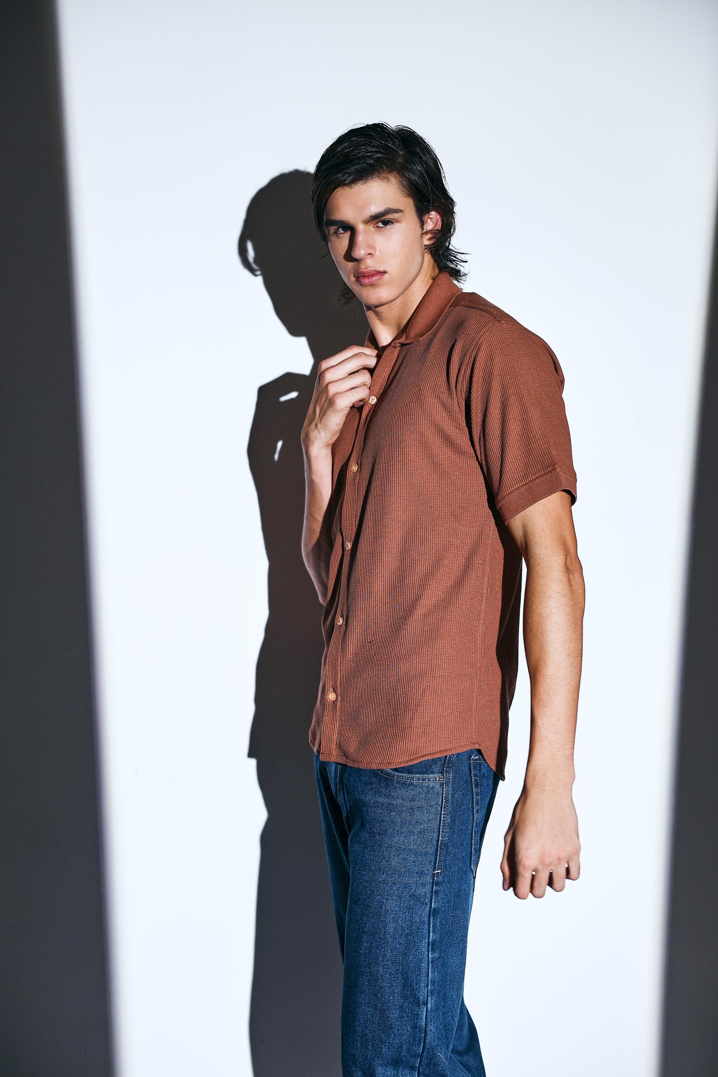 Waffle Armor Textured Shirt for men online