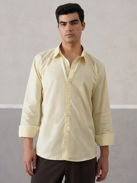 Butter Yellow Striped Shirt (PRE-ORDER)