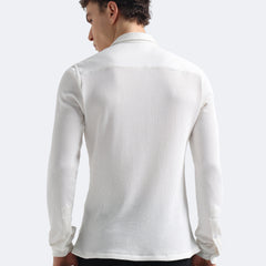 Pearl White Textured Shirt