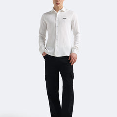 Pearl White Textured Shirt