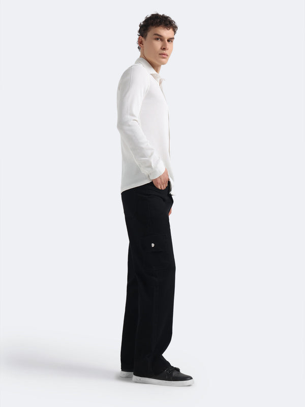 Pearl White Textured Shirt