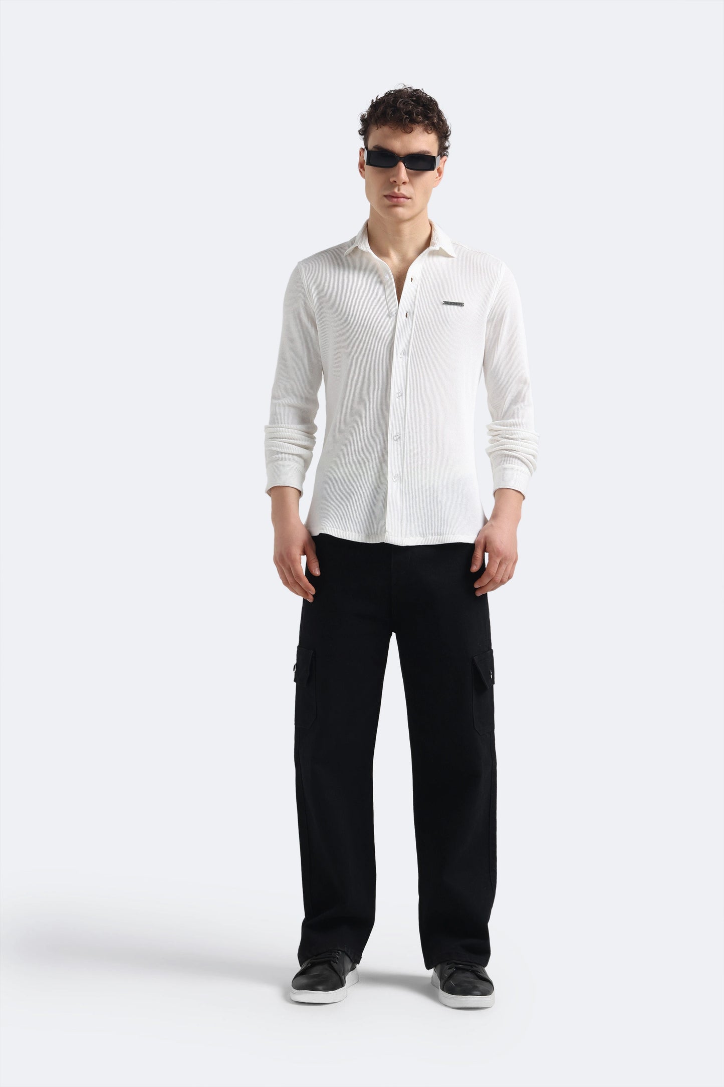 Pearl White Textured Shirt