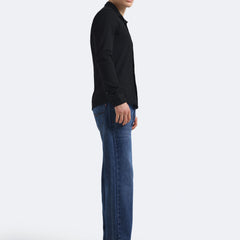 Black Waffleluxe Textured Shirt