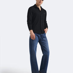 Black Waffleluxe Textured Shirt
