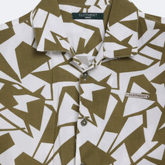 Olive Geo Print Shirt