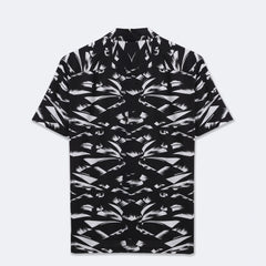 Black Abstract Print Shirt