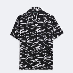 Black Abstract Print Shirt