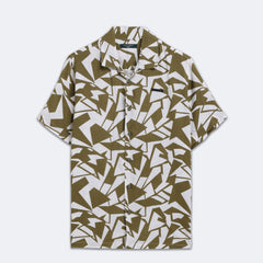 Olive Geo Print Shirt