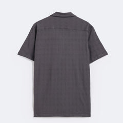 Gray Chevron Textured Shirt
