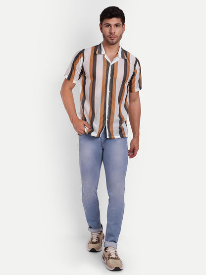 Mocha Mania Crochet Half Sleeve Shirt for men online - Clotheist