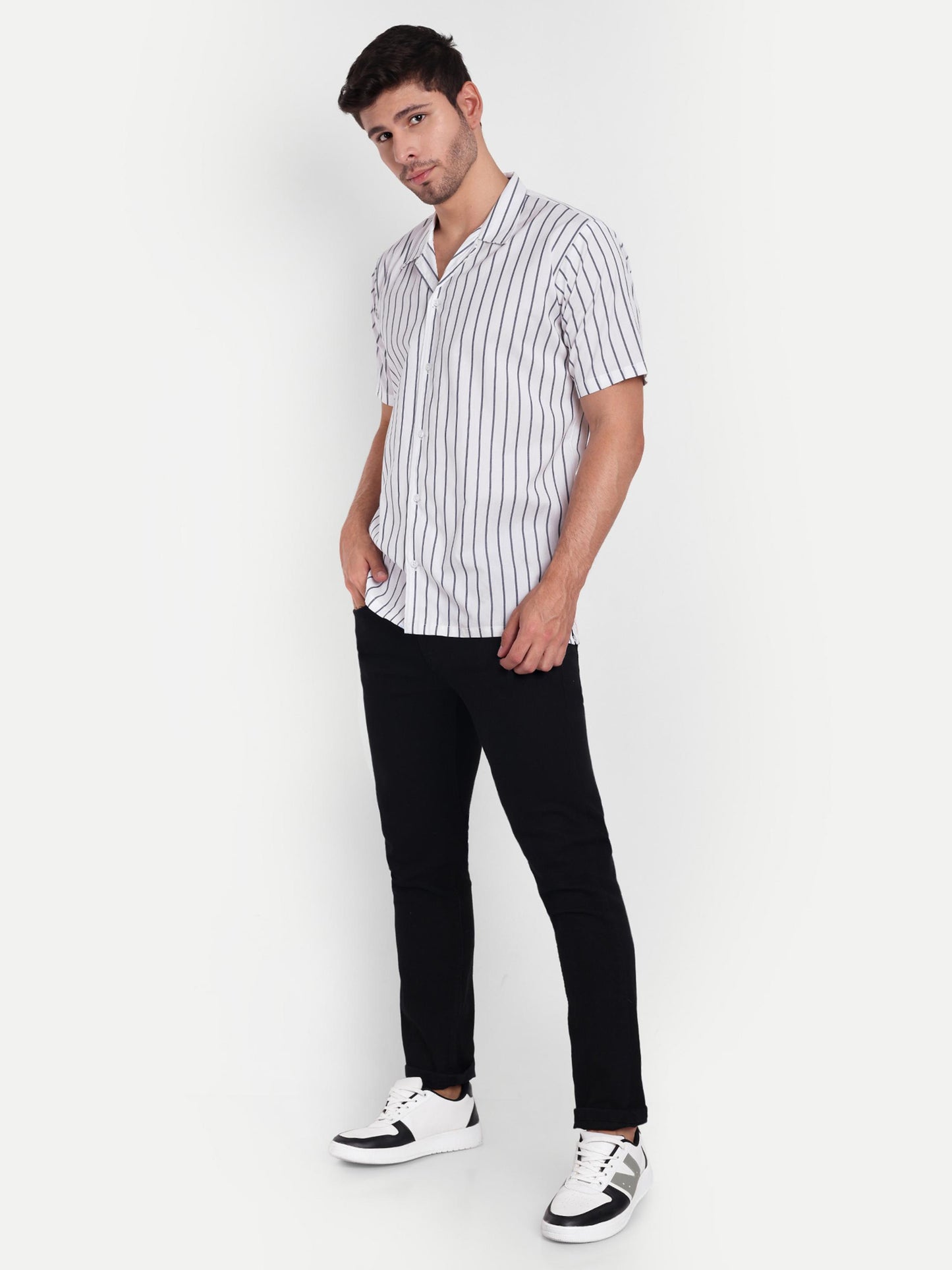 White Frost  Half Sleeve Shirt for men online - Clotheist