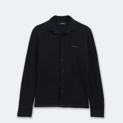 Black Waffleluxe Textured Shirt