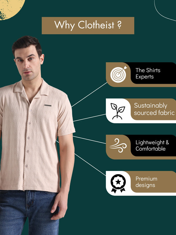 Grid Weave Crochet Shirt