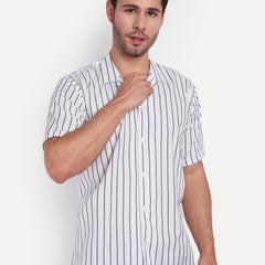 White Frost  Half Sleeve Shirt for men online - Clotheist