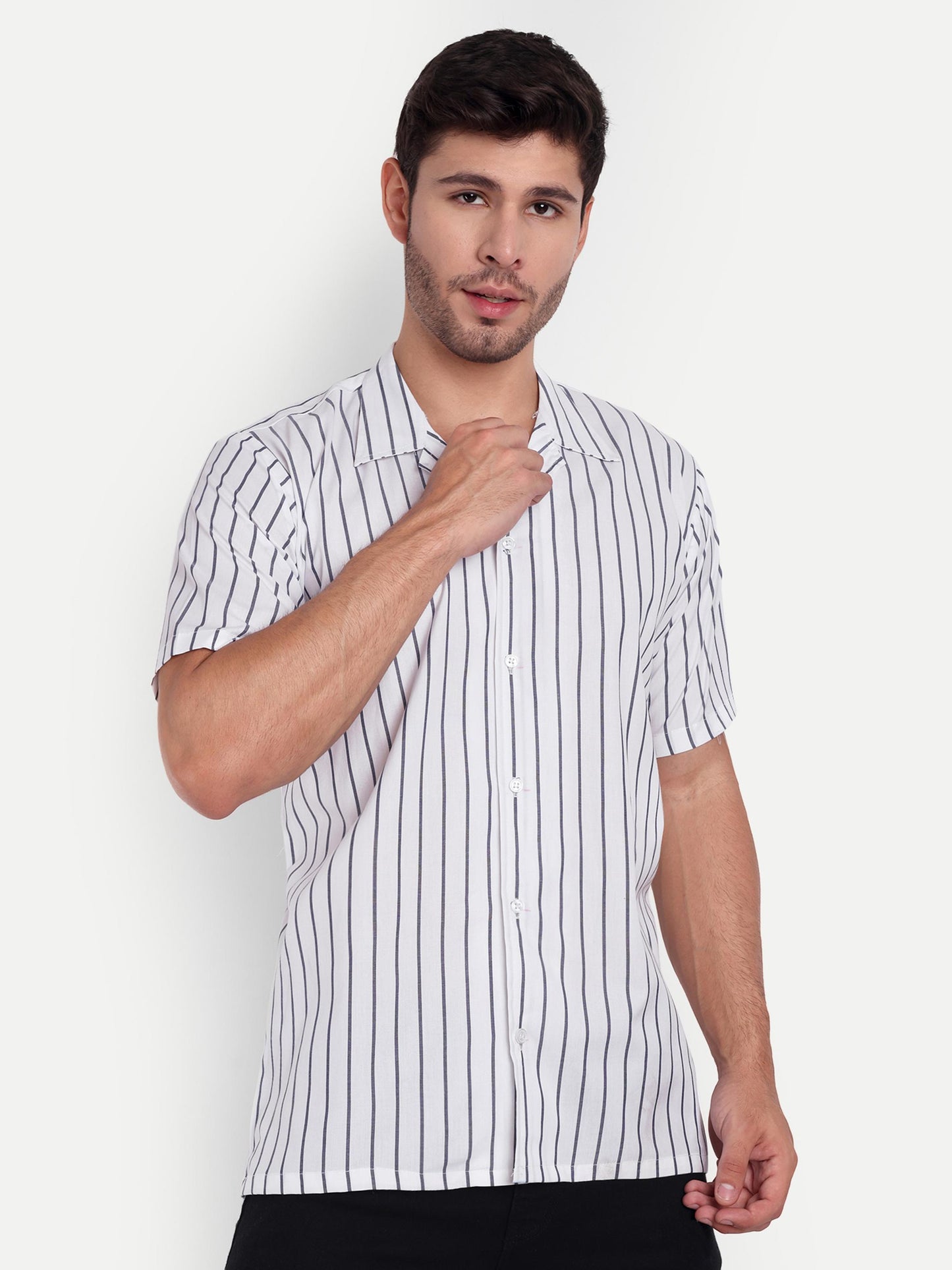 White Frost  Half Sleeve Shirt for men online - Clotheist