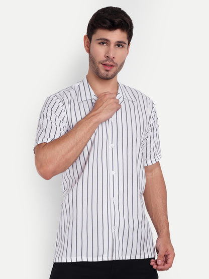 White Frost  Half Sleeve Shirt for men online - Clotheist