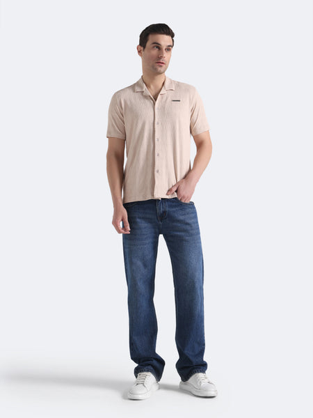 Ivory Chevron Textured Shirt