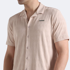 Ivory Chevron Textured Shirt