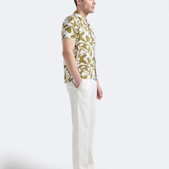 Olive Geo Print Shirt