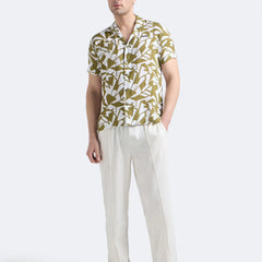 Olive Geo Print Shirt