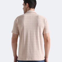 Ivory Chevron Textured Shirt