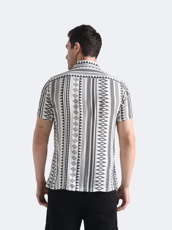Geo-Sharp Print Shirt