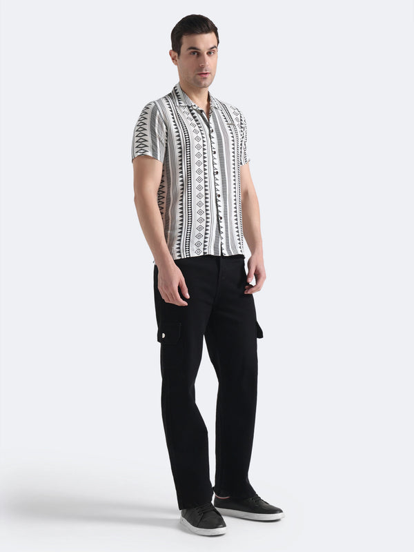 Geo-Sharp Print Shirt