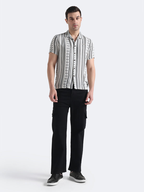 Geo-Sharp Print Shirt