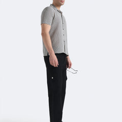 Grid Weave Crochet Shirt