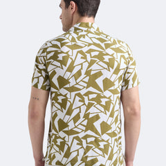 Olive Geo Print Shirt