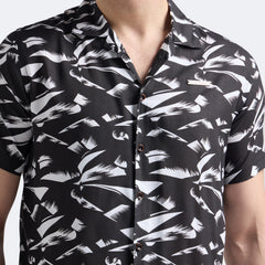 Black Abstract Print Shirt
