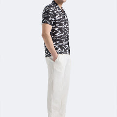 Black Abstract Print Shirt