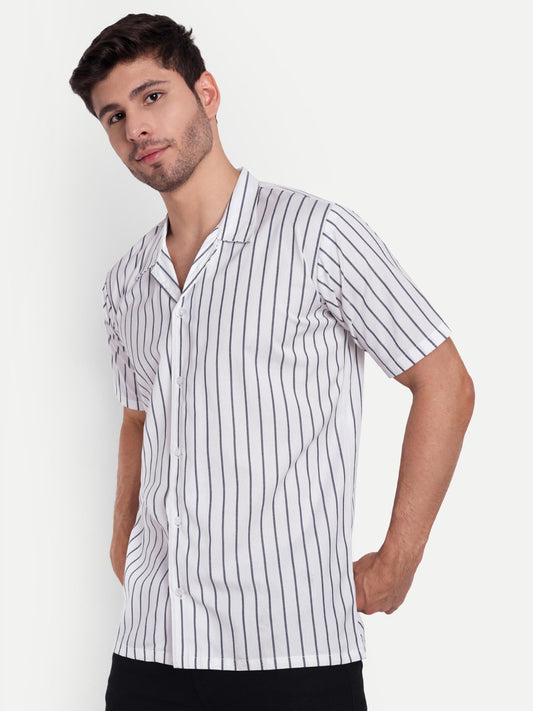 White Frost  Half Sleeve Shirt for men online - Clotheist