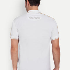 White Beige Regular Fit Polo T-Shirt