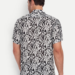 White Leaf Half Sleeve Shirt