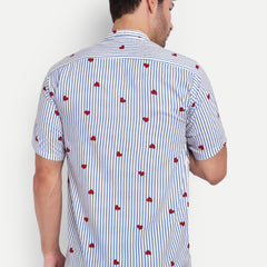 Lov’n Blue Lines Half Sleeve Shirt for men online -Clotheist