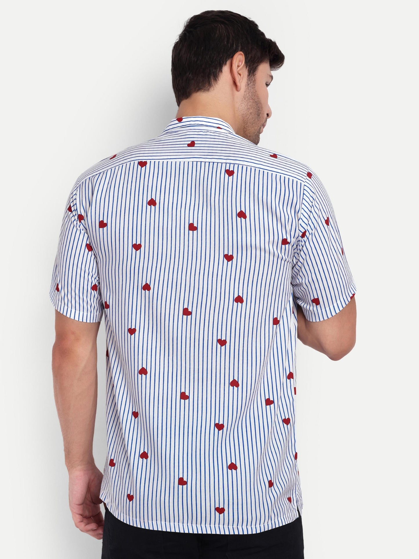 Lov’n Blue Lines Half Sleeve Shirt for men online -Clotheist