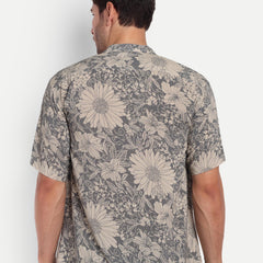 Gray Blossom Half Sleeve Shirt for men online - Clotheist