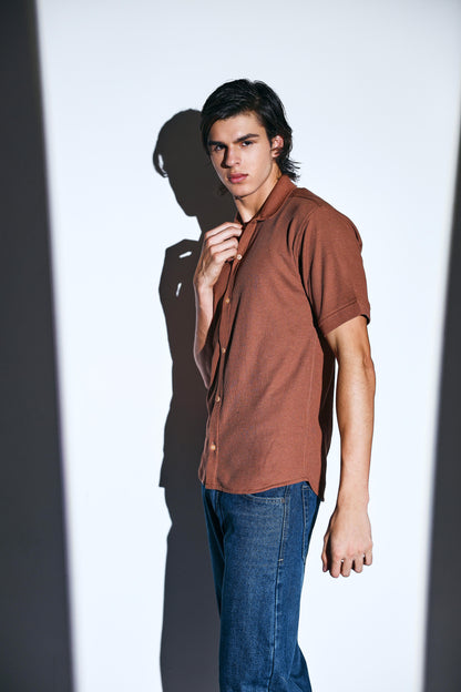 Waffle Armor Textured Shirt for men online 