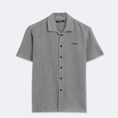 Grid Weave Crochet Shirt