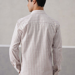 Mauve Striped Linen Shirt (PRE-ORDER)