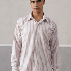 Mauve Striped Linen Shirt (PRE-ORDER)