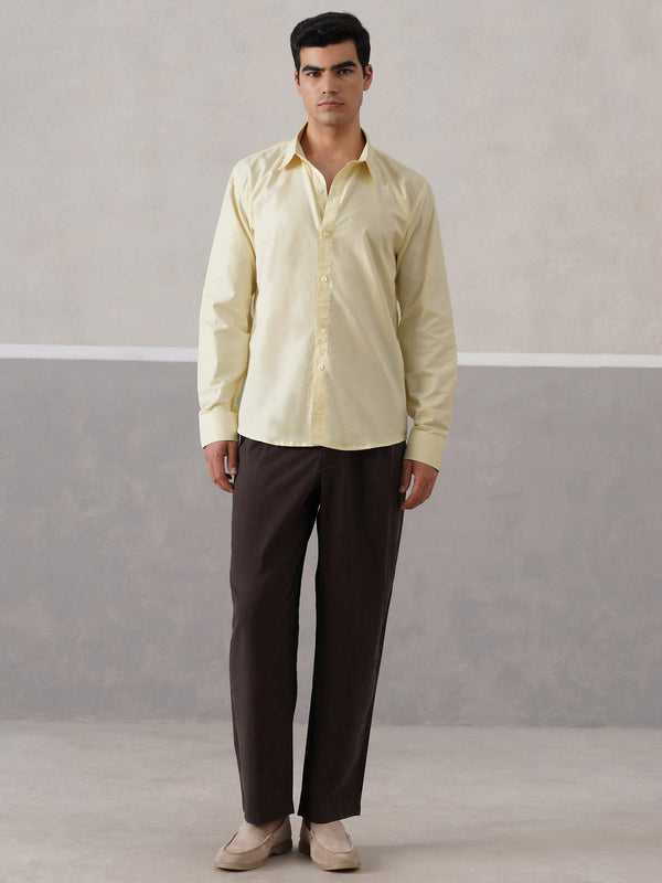 Butter Yellow Striped Shirt (PRE-ORDER)