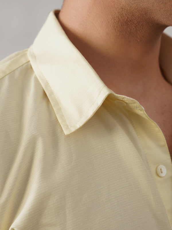 Butter Yellow Striped Shirt (PRE-ORDER)