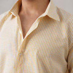 Yellow Striped Linen shirt (PRE-ORDER)