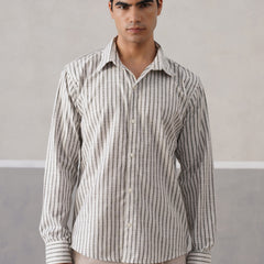 Zebra Striped Linen Shirt (PRE-ORDER)