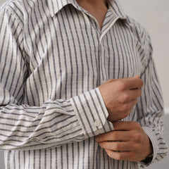 Zebra Striped Linen Shirt (PRE-ORDER)